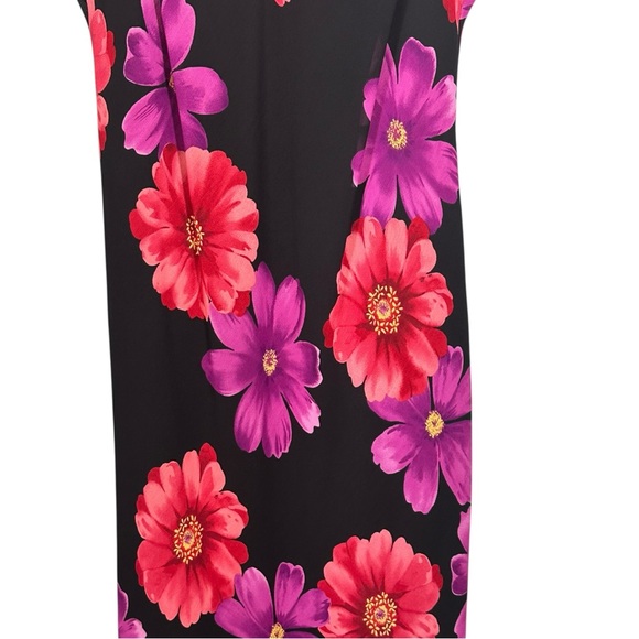 Vtg 90s Y2K Dark Floral Midi Slip Dress Sz 10 Fairy Coquette Grunge Phoebe Bloom - Picture 4 of 12